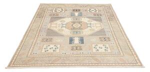 Tappeto Kazak Geometrico Grigio Chiaro Beige 152x188 Cm