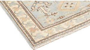 Tappeto Kazak Stilizzato Azzurro Beige Corsia 82x284 Cm