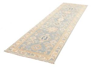 Tappeto Kazak Geometrico Azzurro Beige Corsia 86x301 Cm