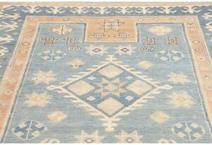 Tappeto Kazak Geometrico Azzurro Beige 164x200 Cm