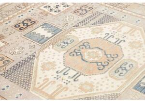Tappeto Kazak Geometrico Grigio Chiaro Beige 152x188 Cm