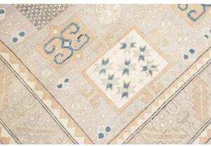 Tappeto Kazak Geometrico Grigio Chiaro Beige 152x188 Cm