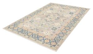 Tappeto Kazak Stilizzato Grigio Blu Avio 149x204 Cm