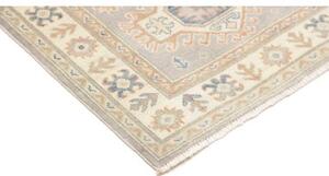 Tappeto Kazak Stilizzato Grigio Avorio 83x195 Cm