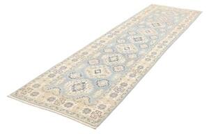 Tappeto Kazak Geometrico Azzurro Beige Corsia 83x294 Cm