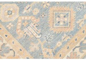 Tappeto Kazak Geometrico Azzurro Beige Corsia 86x301 Cm