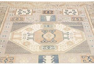 Tappeto Kazak Geometrico Grigio Chiaro Beige 152x188 Cm