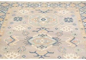 Tappeto Kazak Stilizzato Grigio Blu Avio 149x204 Cm