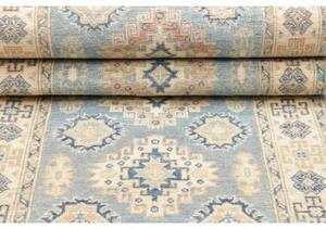 Tappeto Kazak Geometrico Azzurro Beige Corsia 83x294 Cm