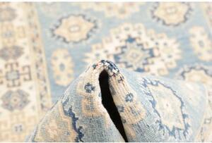Tappeto Kazak Geometrico Azzurro Beige Corsia 83x294 Cm
