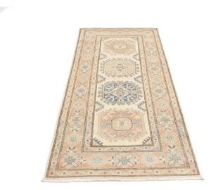 Tappeto Kazak Geometrico Avorio Rosa Antico 85x187 Cm