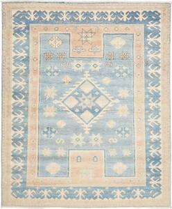 Tappeto Kazak Geometrico Azzurro Beige 164x200 Cm