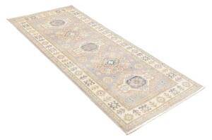 Tappeto Kazak Stilizzato Grigio Avorio 83x195 Cm