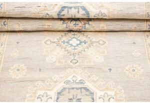Tappeto Kazak Stilizzato Grigio Chiaro Blu 92x192 Cm
