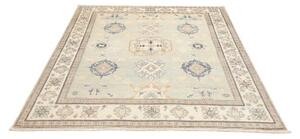 Tappeto Kazak Geometrico Avorio Blu 155x200 Cm
