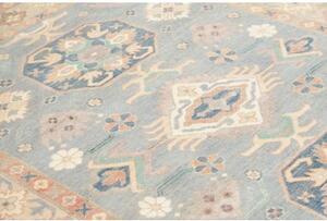 Tappeto Kazak Stilizzato Azzurro Beige 155x203 Cm