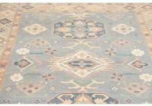 Tappeto Kazak Stilizzato Azzurro Beige 155x203 Cm