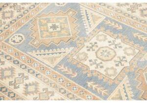 Tappeto Kazak Geometrico Celeste Beige 104x145 Cm