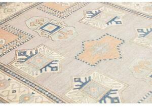 Tappeto Kazak Geometrico Grigio Chiaro Blu 150x197 Cm