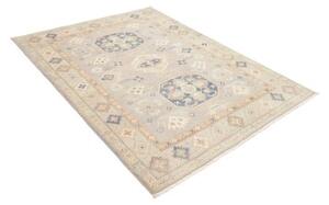 Tappeto Kazak Stilizzato Grigio Chiaro Blu 154x197 Cm