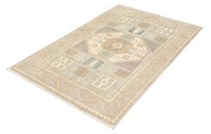 Tappeto Kazak Geometrico Celeste Beige 100x150 Cm