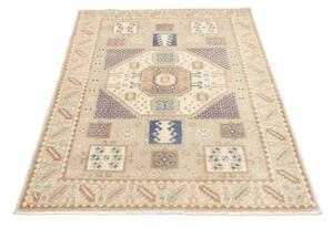 Tappeto Kazak Stilizzato Beige Azzurro 102x150 Cm