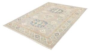 Tappeto Kazak Stilizzato Grigio Azzurro 156x201 Cm