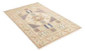 Tappeto Kazak Stilizzato Beige Azzurro 102x150 Cm