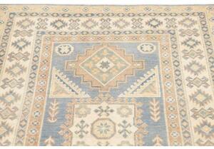 Tappeto Kazak Geometrico Celeste Beige 104x145 Cm