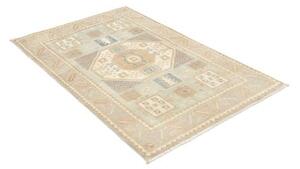 Tappeto Kazak Geometrico Celeste Beige 100x150 Cm