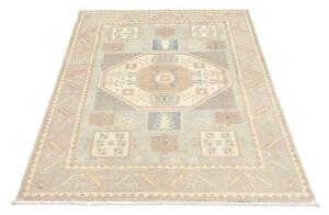 Tappeto Kazak Geometrico Celeste Beige 100x150 Cm