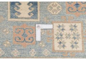 Tappeto Kazak Geometrico Celeste Beige 100x150 Cm