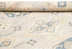 Tappeto Kazak Stilizzato Avorio Blu 150x202 Cm