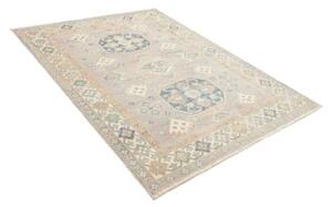 Tappeto Kazak Stilizzato Grigio Azzurro 156x201 Cm