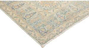 Tappeto Kazak Geometrico Celeste Beige 152x199 Cm