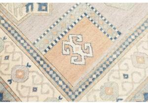 Tappeto Kazak Geometrico Grigio Chiaro Blu 150x197 Cm