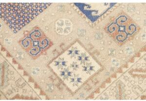 Tappeto Kazak Stilizzato Beige Azzurro 102x150 Cm