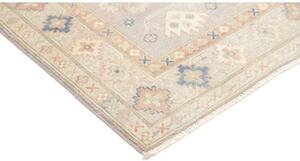 Tappeto Kazak Stilizzato Grigio Chiaro Blu 154x197 Cm