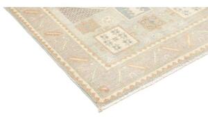 Tappeto Kazak Geometrico Celeste Beige 100x150 Cm