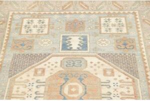 Tappeto Kazak Geometrico Celeste Beige 100x150 Cm