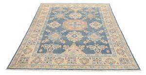Tappeto Kazak Stilizzato Blu Beige 140x205 Cm