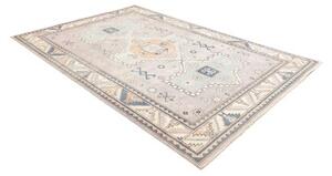Tappeto Kazak Geometrico Grigio Azzurro 189x278 Cm