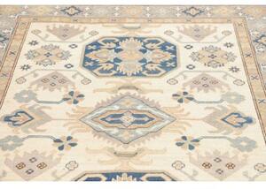 Tappeto Kazak Stilizzato Avorio Blu 150x208 Cm