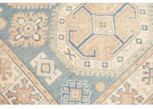 Tappeto Kazak Geometrico Azzurro Beige 102x153 Cm