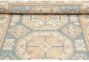 Tappeto Kazak Geometrico Azzurro Beige 102x153 Cm