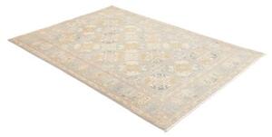 Tappeto Kazak Geometrico Grigio Chiaro Beige 144x198 Cm