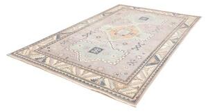 Tappeto Kazak Geometrico Grigio Azzurro 189x278 Cm
