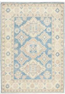 Tappeto Kazak Geometrico Blu Avorio 104x149 Cm