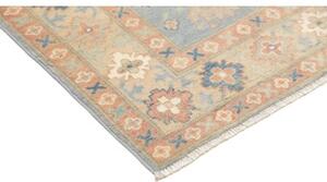 Tappeto Kazak Stilizzato Celeste Beige 155x198 Cm