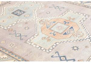 Tappeto Kazak Geometrico Grigio Azzurro 189x278 Cm